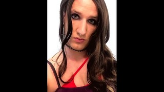 Söta Crossdresser Sissy Tranisa Transsexuell