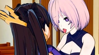 Fate Grand Order – Futanari ishtar Fucks Mash Kyrielight 3d Hentai