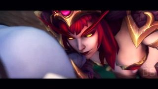 Нейната кралица [greatb8sfm] Hentai anime World of Warcraft Видео игри Hentai Sfm Зли игри anime Порно видеоигри Nsfw Greatb8sfm Naughtygaming