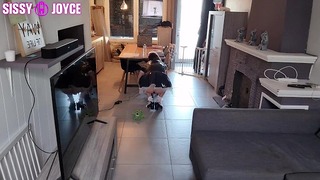 Sissy Joyce Housemaid Doing Chores