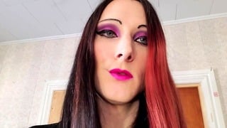 Business Tranny Upskirt and Dildo Fuck