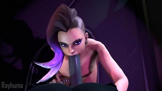 Sombra Suk Overwatch 60 Fps Rayhuma Point of View 3d Huge Dick sombra Futanari Pov Oral Sex Futanari