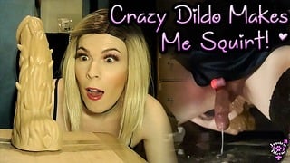 Psycho Spikey Dildo Makes Me Squirt Hands Free Orgasm