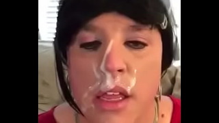Cum Eats Sissy Crossdresser