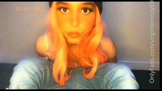 Darling Tiny Transvestite Fucks Herself With 8’ Vibe