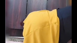 Yellow Sexy Dress Blondie Transsexual Big White Ass Bubble Butt Sissy Booty Crossdresser Model Cosplayer