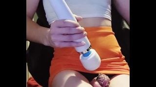 Cumming In Chastity With Vibrator