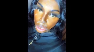 BBC Busts Load On Tranny's Face