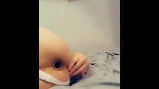 Blonde Sissy Trap Jerks Huge Cock With Buttplug In Lingerie!