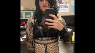 Chrissy Cocoabutter Transexuelle Tgirl Crossdressing Tranny Chevauche Un Gode En Solo