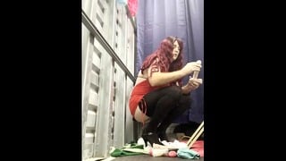 Cindicsissy Red Dress Sissygasm. Cum For U.