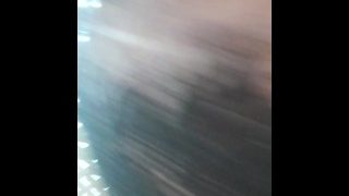 Crossdresser Fucks Dildo On Window