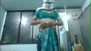 Crossdresser Indian In Saree