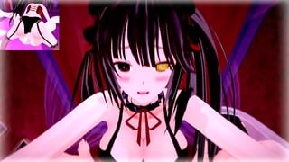 Date A Live – Two Futas Kurumi Tokisaki Male Taker POV