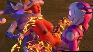 F.u.t.a. Sentai Squad – Big Titty Futanari Femdoms Deliver Facial + Creampie With Big Dick Robots!