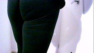 Fat Ass Sissy In Tight Leggings