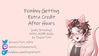 Femboy obtendo crédito extra após o expediente Nsfw Asmr Sub alto-falante de reprodução de áudio Roleplay