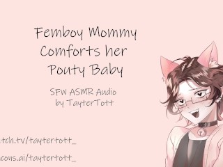 フェムボーイのママがふくれっ面の赤ちゃんママを慰める Sfw