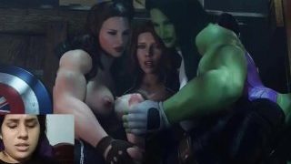 Futa Black Widow Hulk Girl Orgasmo Arruinado'dan Una Paja Perfecta'yı Almak Hentai günah sayma