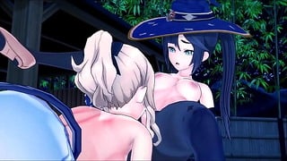 Futa Jean Eats Pussy Before Fucking Mona Doggy Style With Her Big Cock – Genshin Impact Futanari Hentai.