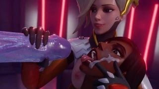 Futa Widow X Pharah And Mercy Va/Sfx By Andrastae, Pixiewillow & Kaliethva Taker POV