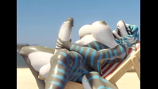 Futanari Shark Nika Fapping On Beach Nika Sharkeh