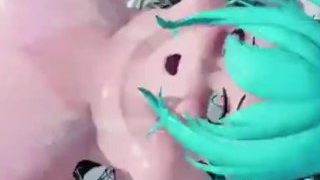 Hatsune Miku Anal Éjaculation Faciale Futanari