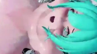Hatsune Miku sborrata facciale anale Futanari