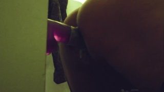 Horny Crossdresser Riding 12In BBC Dildo