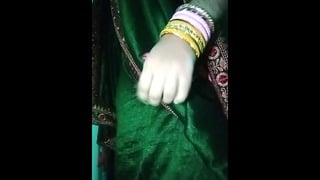 Indian Crossdresser Wearing The Green Saree Xxx And Feeling Sexy