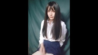 男の娘オナニ Japanese Crossdresser Teasing