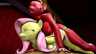 MLP Futa Fluttershy Banged