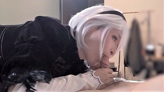 Nier Automata 2B Cosplay, Hentai Cosplayer’s Blowjob And Get Fucked Part.3