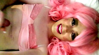 Pink Girly Sissy Self Facial *Cring*