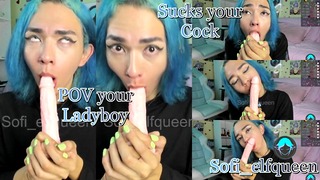 POV Your Ladyboy Sucks Your Big Cock