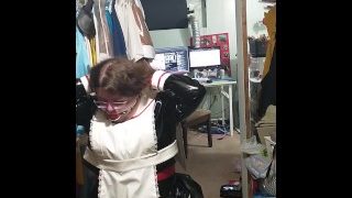 PVC Sakura Cosplay Sissy Maid Gag Fun