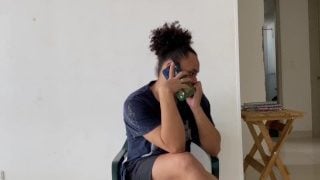 Shemale Speaking From Her Phone