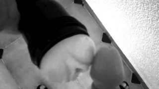 Sissy Crossdresser – Cum Shot With Fl*Shlight Pussy – Satin Scorpion On High Heels.