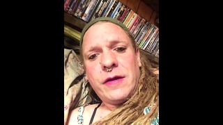 Sissy Faggot Crossdresser Uses Fuck Machine