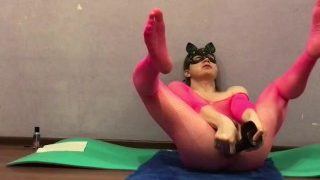 Sissy Lisa In Pink Fishnet Bodystocking Worships BBC Slasket Deepthroat Og Gagging
