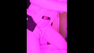 Sissy Neko Femboy With Cute Pink Cumshot And Filled With Cum
