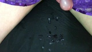 Sissygasm From Bouncing On My Big Vibrating Butt Plug! Hands Free Cumshot!