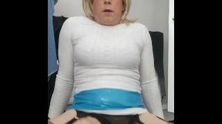 Tranny Cock Gets Harder As I Ride My Dildo