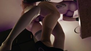 Deux futas à talons hauts baisent une animation porno en 3D
