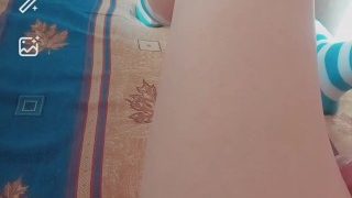 Video Call With My Fan From Social Media Having Fun Striptease Masturbating For Him On Camera Withou