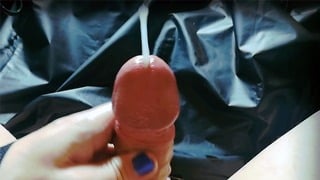 Femboy Caresses Dick and Cumming With Pleasure ( Crossdresser Shemale )