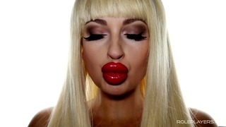 Bright Red Swollen Lips Enhanced Fucktoy Huge Bimbo Dick Cushions