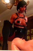 Pharah pegging caged sissy. (Clothed version)