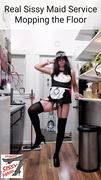 Real Sissy Maid Service  “Mopping the Floor”