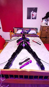 Sissy Maid left to Struggle in Bondage While Mistress has Bath and Gets Ready